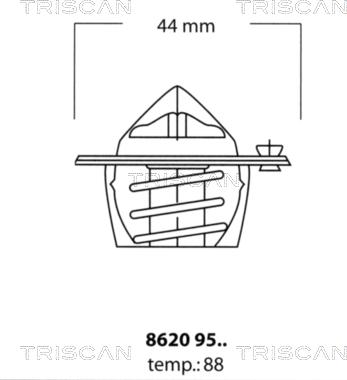 Triscan 8620 9588 - Termostat, soyuducu furqanavto.az