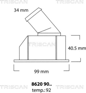 Triscan 8620 9092 - Termostat, soyuducu furqanavto.az