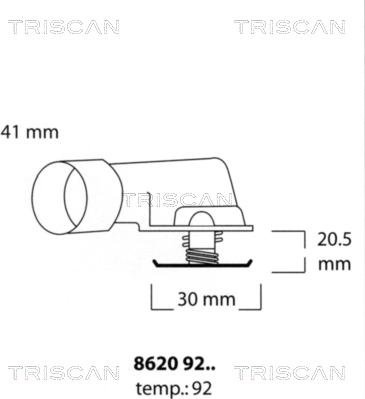 Triscan 8620 9292 - Termostat, soyuducu furqanavto.az