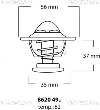 Triscan 8620 4982 - Termostat, soyuducu furqanavto.az