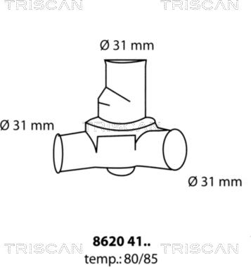 Triscan 8620 4185 - Termostat, soyuducu furqanavto.az