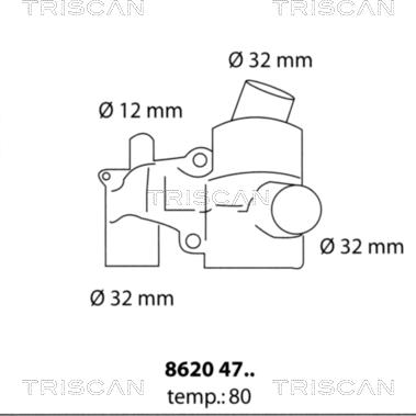 Triscan 8620 4780 - Termostat, soyuducu furqanavto.az