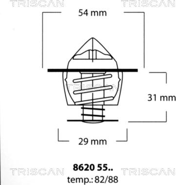 Triscan 8620 5588 - Termostat, soyuducu furqanavto.az