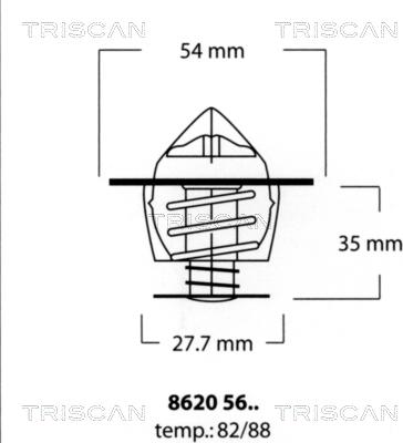 Triscan 8620 5682 - Termostat, soyuducu furqanavto.az