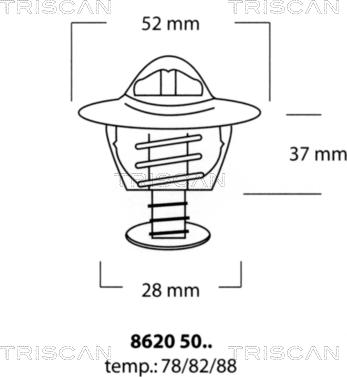 Triscan 8620 5088 - Termostat, soyuducu www.furqanavto.az