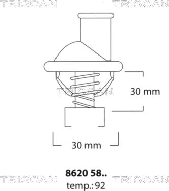 Triscan 8620 5892 - Termostat, soyuducu www.furqanavto.az