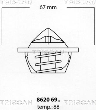 Triscan 8620 6988 - Termostat, soyuducu furqanavto.az