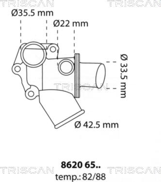 Triscan 8620 6588 - Termostat, soyuducu furqanavto.az