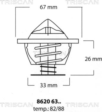 Triscan 8620 6382 - Termostat, soyuducu www.furqanavto.az