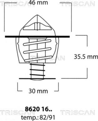 Triscan 8620 1682 - Termostat, soyuducu furqanavto.az