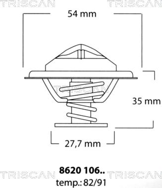 Triscan 8620 10691 - Termostat, soyuducu www.furqanavto.az