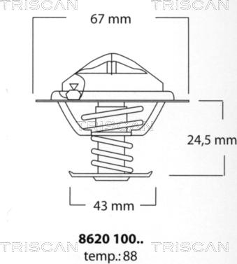 Triscan 8620 10088 - Termostat, soyuducu furqanavto.az