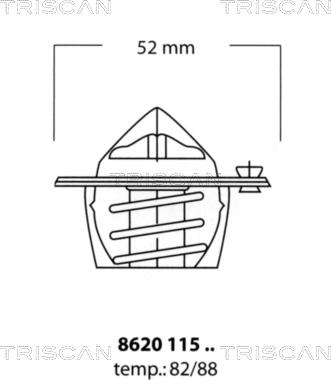 Triscan 8620 11588 - Termostat, soyuducu furqanavto.az