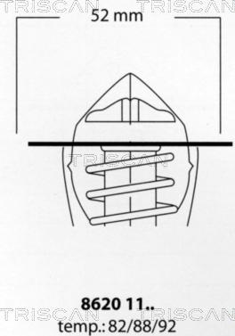 Triscan 8620 1182 - Termostat, soyuducu furqanavto.az