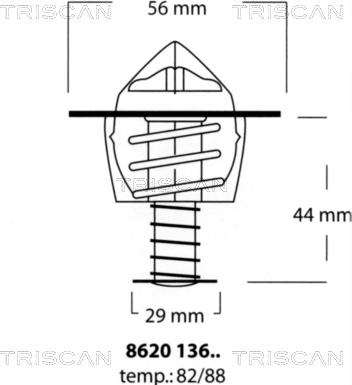 Triscan 8620 13688 - Termostat, soyuducu furqanavto.az