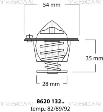 Triscan 8620 13292 - Termostat, soyuducu furqanavto.az