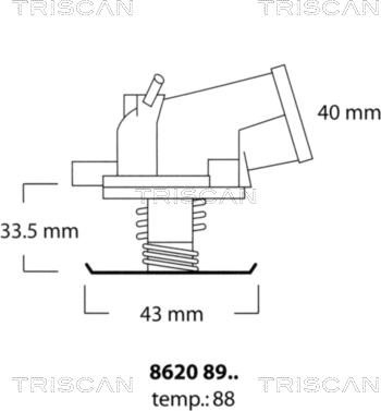 Triscan 8620 8988 - Termostat, soyuducu furqanavto.az