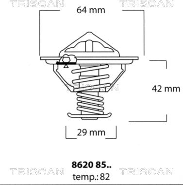 Triscan 8620 8582 - Termostat, soyuducu furqanavto.az