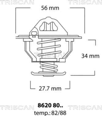 Triscan 8620 8088 - Termostat, soyuducu furqanavto.az