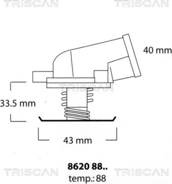 Triscan 8620 8888 - Termostat, soyuducu furqanavto.az