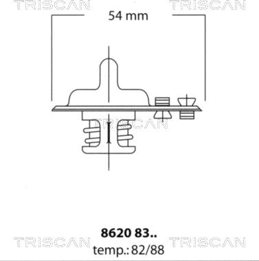 Triscan 8620 8382 - Termostat, soyuducu furqanavto.az