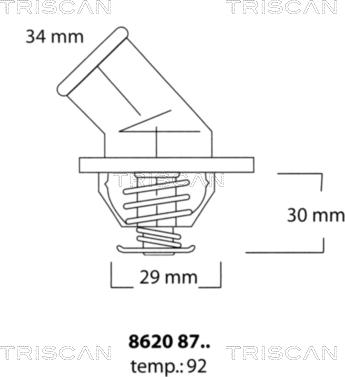 Triscan 8620 8792 - Termostat, soyuducu furqanavto.az