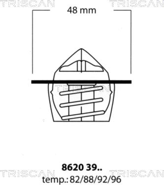 Triscan 8620 3988 - Termostat, soyuducu furqanavto.az