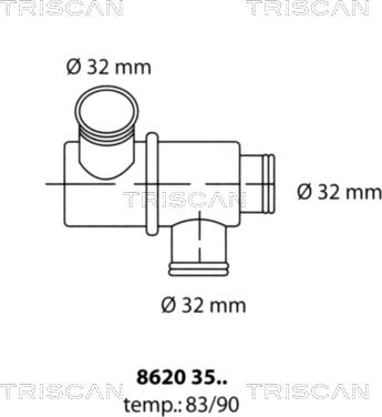 Triscan 8620 3590 - Termostat, soyuducu furqanavto.az
