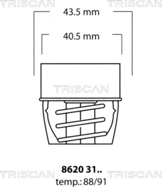 Triscan 8620 3191 - Termostat, soyuducu furqanavto.az