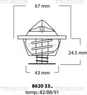 Triscan 8620 3391 - Termostat, soyuducu www.furqanavto.az