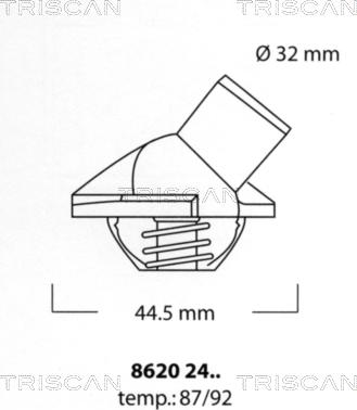 Triscan 8620 2492 - Termostat, soyuducu furqanavto.az