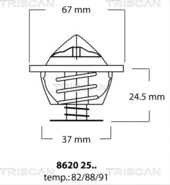 Triscan 8620 2591 - Termostat, soyuducu furqanavto.az