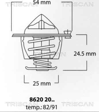 Triscan 8620 2091 - Termostat, soyuducu furqanavto.az