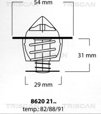 Triscan 8620 2191 - Termostat, soyuducu furqanavto.az