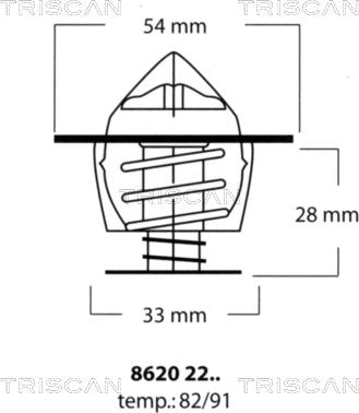 Triscan 8620 2282 - Termostat, soyuducu www.furqanavto.az