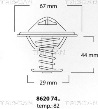 Triscan 8620 7482 - Termostat, soyuducu furqanavto.az