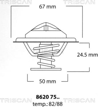 Triscan 8620 7582 - Termostat, soyuducu furqanavto.az