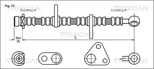 Triscan 8150 40110 - Əyləc şlanqı furqanavto.az