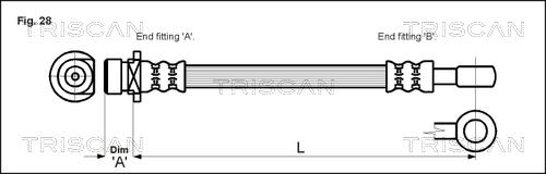 Triscan 8150 40106 - Əyləc şlanqı furqanavto.az