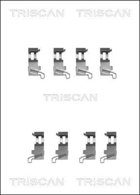 Triscan 8105 411608 - Disk əyləc pedləri üçün aksesuar dəsti furqanavto.az