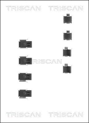 Triscan 8105 421585 - Disk əyləc pedləri üçün aksesuar dəsti furqanavto.az