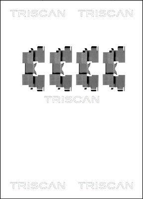 Triscan 8105 691617 - Disk əyləc pedləri üçün aksesuar dəsti furqanavto.az