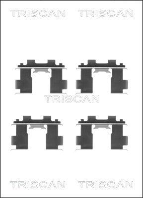 Triscan 8105 141590 - Disk əyləc pedləri üçün aksesuar dəsti furqanavto.az