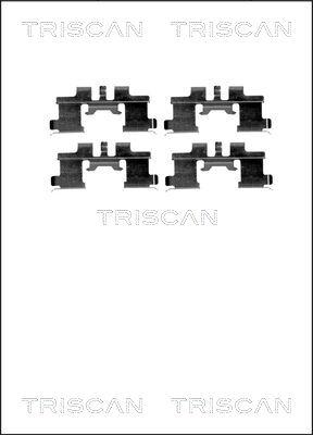 Triscan 8105 101641 - Disk əyləc pedləri üçün aksesuar dəsti furqanavto.az