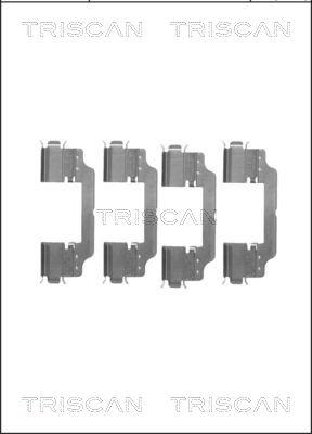 Triscan 8105 101647 - Disk əyləc pedləri üçün aksesuar dəsti furqanavto.az