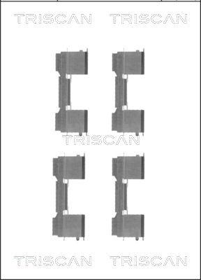 Triscan 8105 101650 - Disk əyləc pedləri üçün aksesuar dəsti furqanavto.az