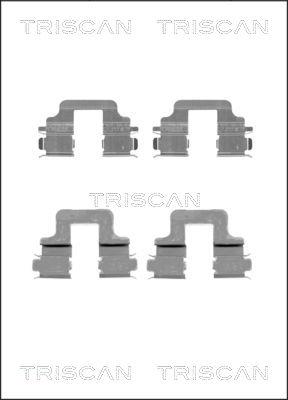 Triscan 8105 101652 - Disk əyləc pedləri üçün aksesuar dəsti furqanavto.az