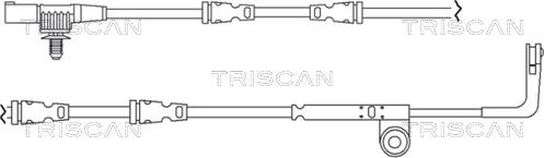 Triscan 8115 17008 - Xəbərdarlıq Kontakt, əyləc padinin aşınması furqanavto.az