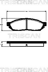 Triscan 8110 40055 - Əyləc altlığı dəsti, əyləc diski furqanavto.az