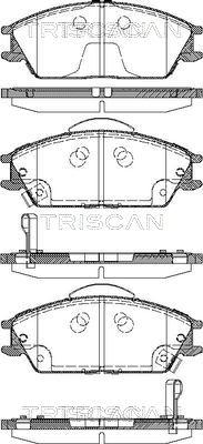 Triscan 8110 43023 - Əyləc altlığı dəsti, əyləc diski www.furqanavto.az